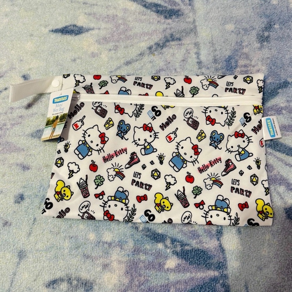NWT Thirsties Hello Kitty My Friends Mini Wet bag Sanrio